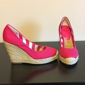 Pink BCBG wedges